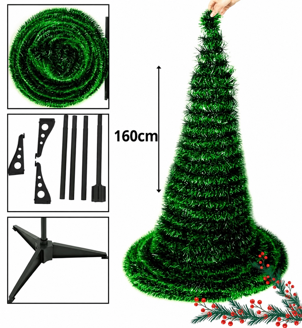 ARBOL DE NAVIDAD PLEGABLE + LUCES