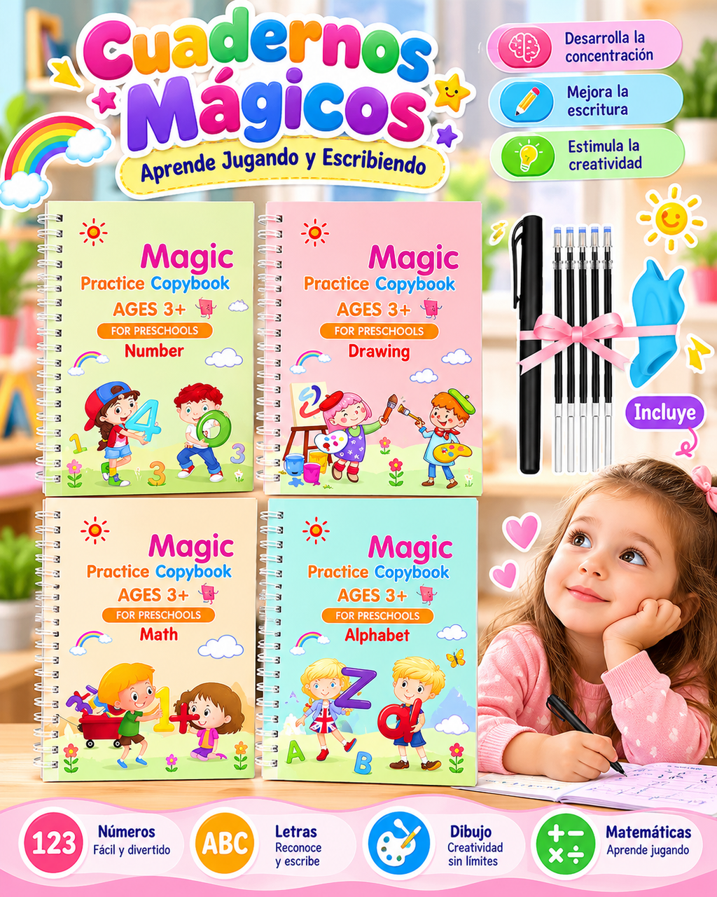 SET DE 4 LIBROS MAGICOS