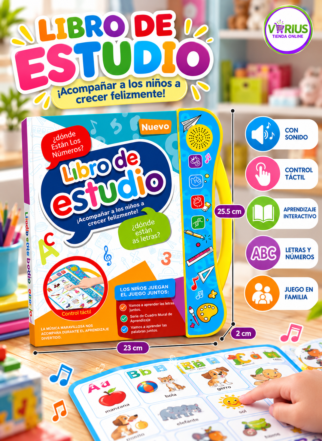 📚 Libro Interactivo Educativo Español e Ingles con Sonidos